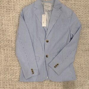 Janie and Jack NWT Blue Seersucker Blazer